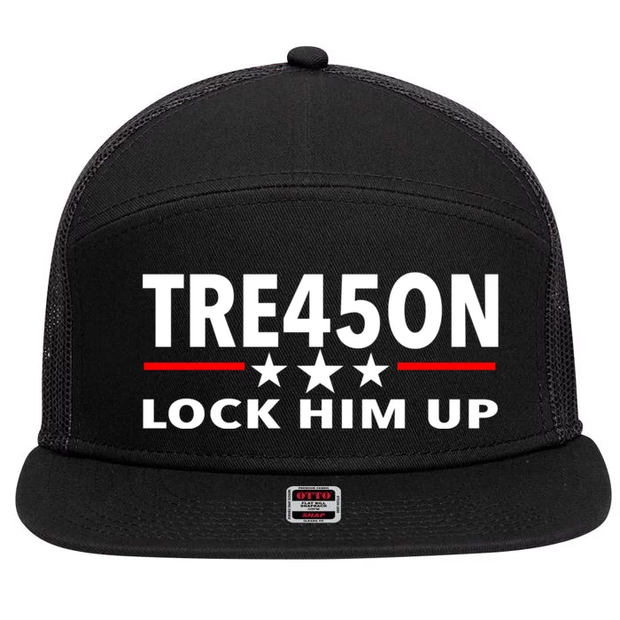 TRE45ON Anti Trump Treason 45 7 Panel Mesh Trucker Snapback Hat