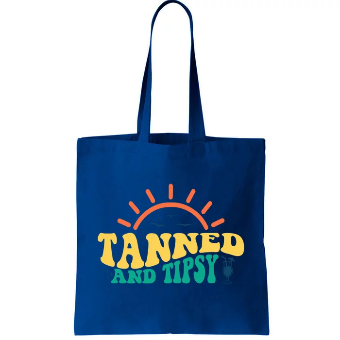 Tanned And Tipsy Sunshine Ing Summer Vacation Gift Tote Bag