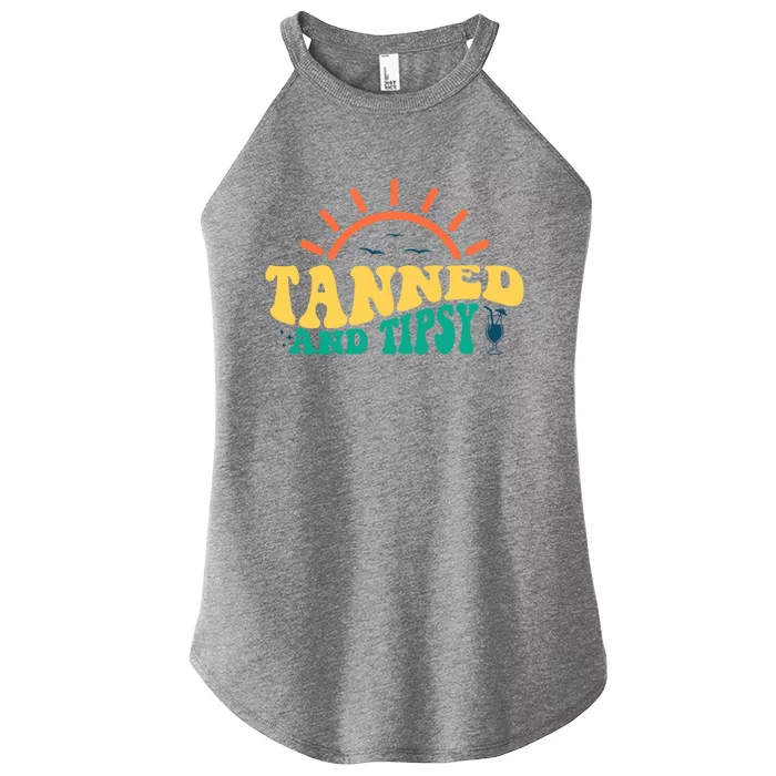 Tanned And Tipsy Sunshine Ing Summer Vacation Gift Women’s Perfect Tri Rocker Tank