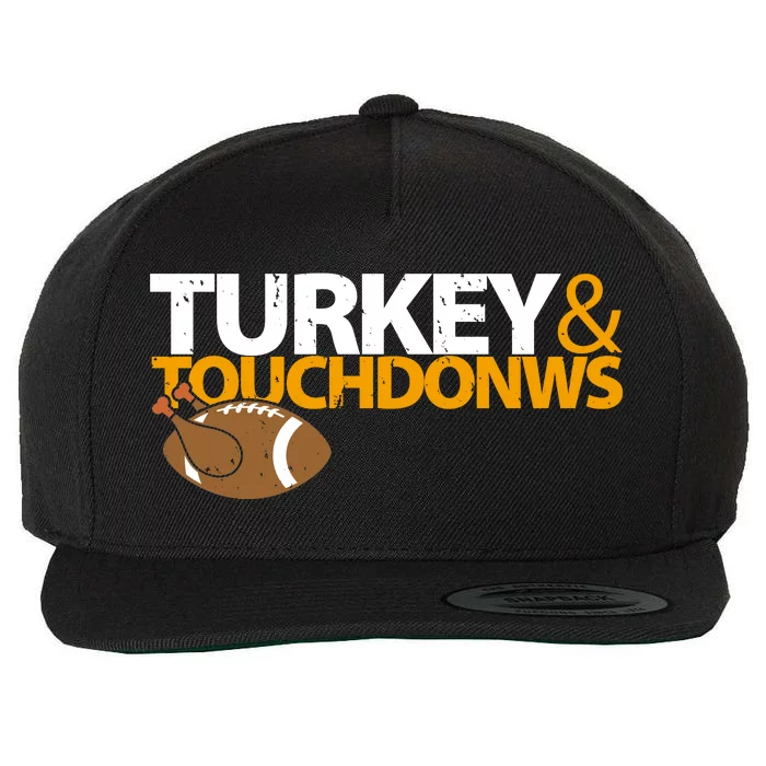 Turkey And Touchdowns Wool Snapback Cap