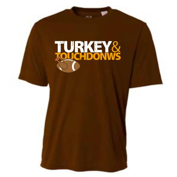 Turkey And Touchdowns Cooling Performance Crew T-Shirt