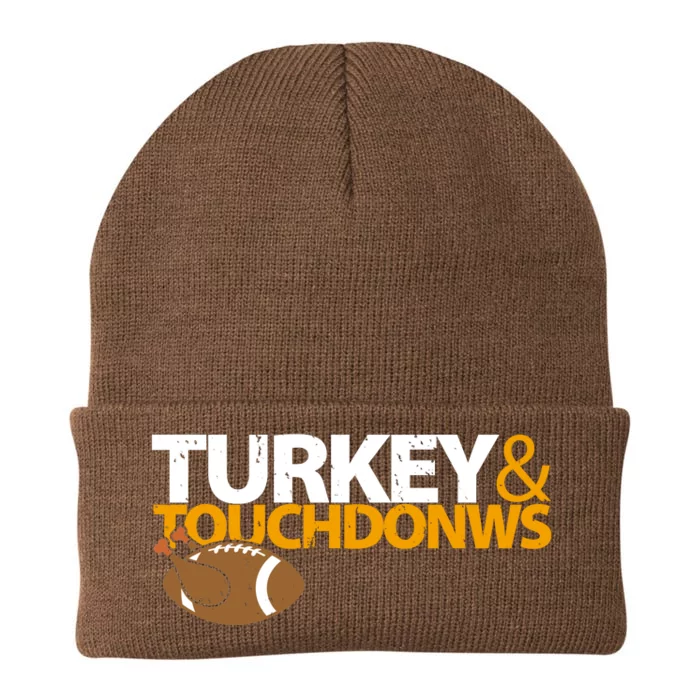 Turkey And Touchdowns Knit Cap Winter Beanie