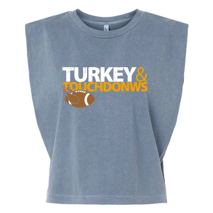 Turkey And Touchdowns Garment-Dyed Women's Muscle Tee