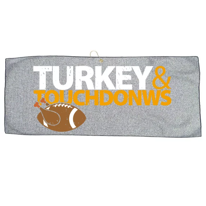 Turkey And Touchdowns Large Microfiber Waffle Golf Towel