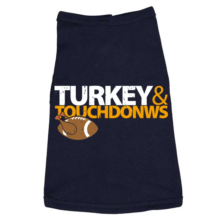 Turkey And Touchdowns Doggie Tank