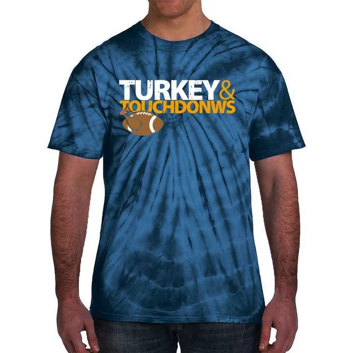 Turkey And Touchdowns Tie-Dye T-Shirt