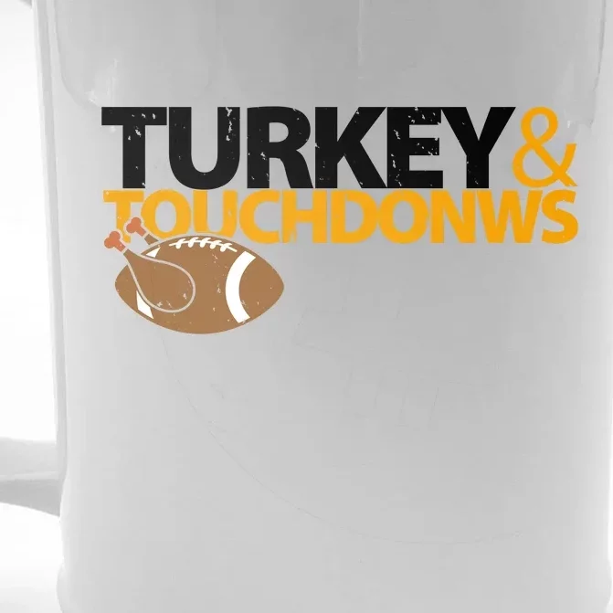 Turkey And Touchdowns Front & Back Beer Stein