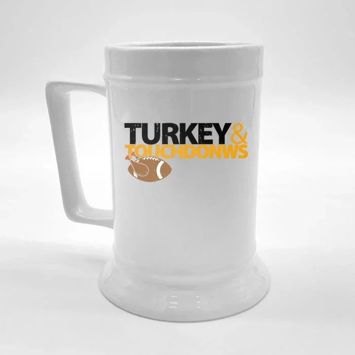 Turkey And Touchdowns Front & Back Beer Stein