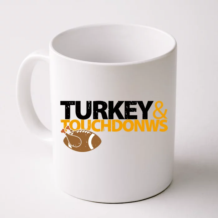 Turkey And Touchdowns Front & Back Coffee Mug