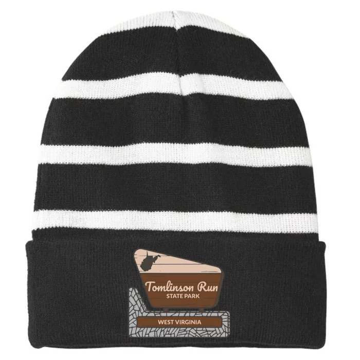 Thinking About The Roman Empire Funny History Meme Striped Beanie with Solid Band