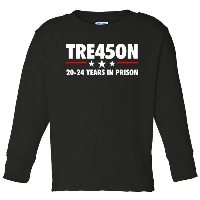 TRE45ON Anti Trump Treason 45 Toddler Long Sleeve Shirt