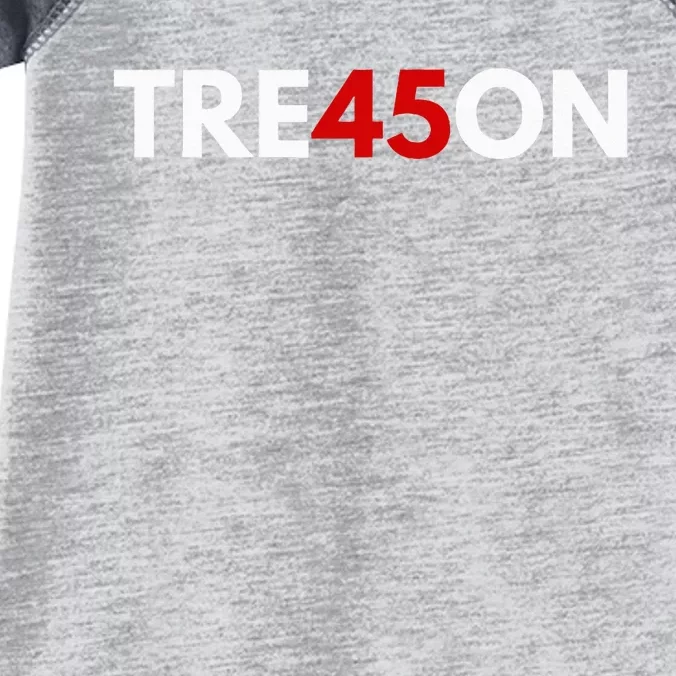 Tre45on Antitrump Treason 45 Infant Baby Jersey Bodysuit