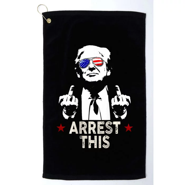 Trump Arrest This Funny Trump 2024 Platinum Collection Golf Towel