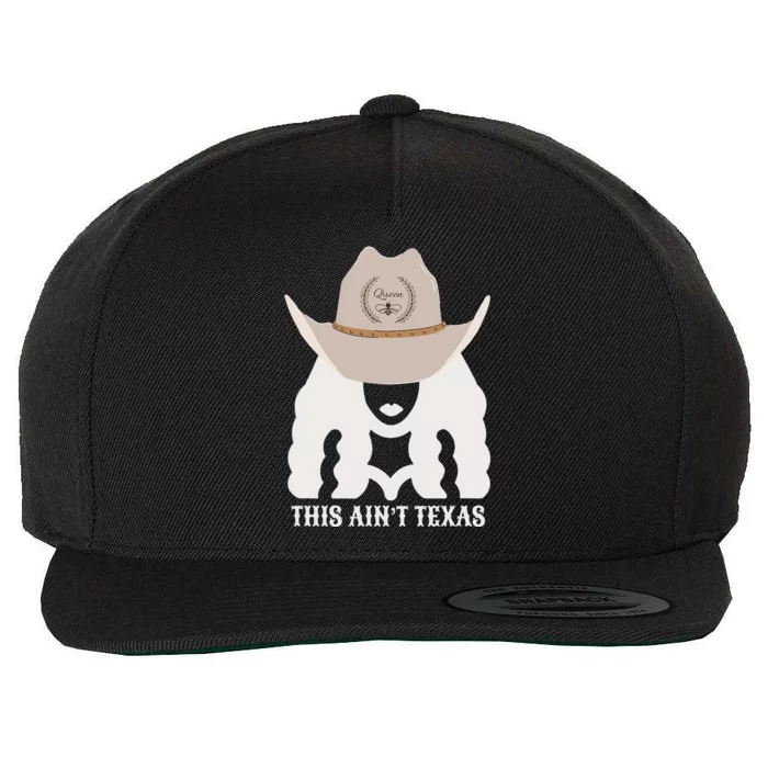 This Ain’T Texas Cowgirl Queen Bee Silhouette Texas Holdem Wool Snapback Cap