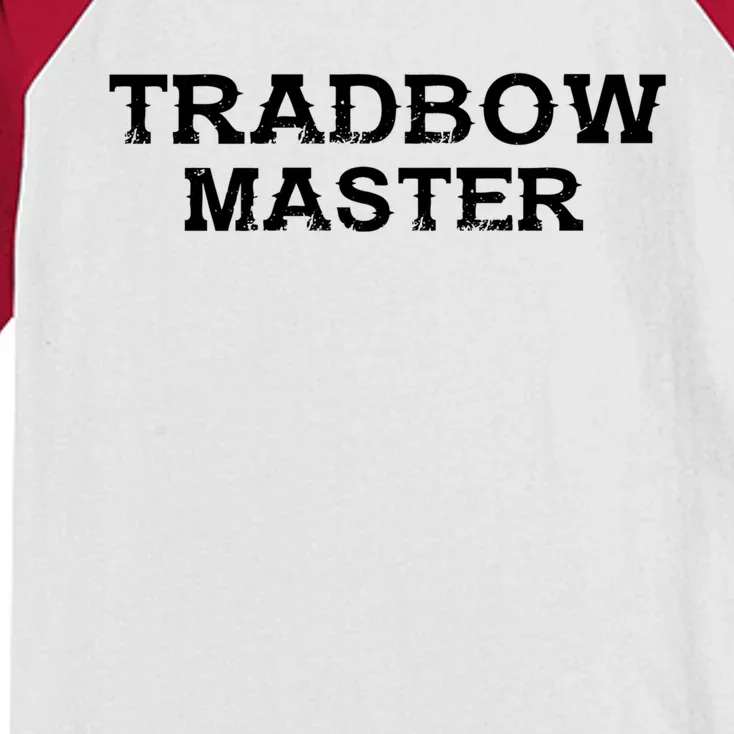 Traditional Archery Trad Bow Master Archery Lovers Gift Kids Colorblock Raglan Jersey