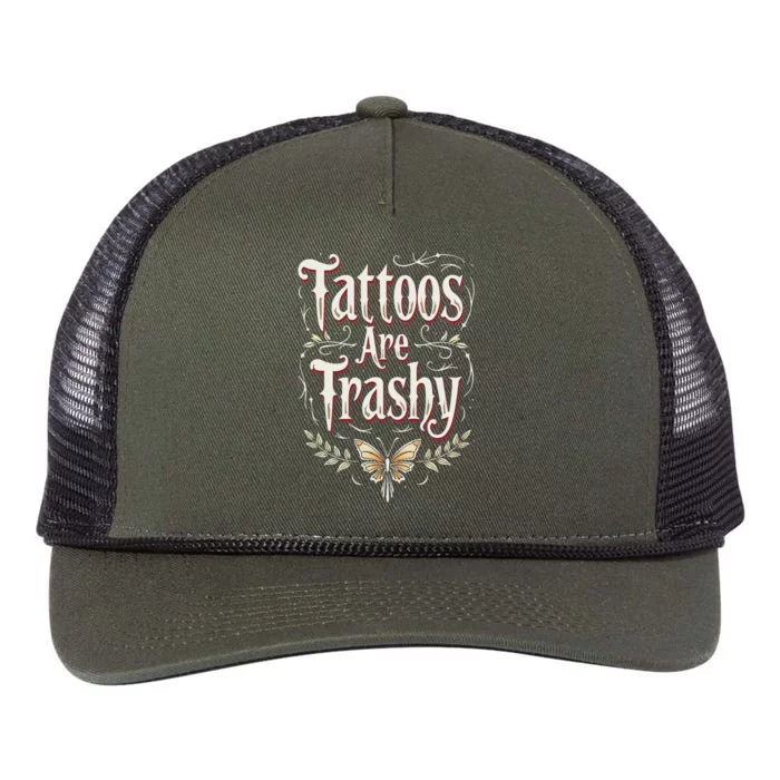 Tattoos Are Trashy Retro Rope Trucker Hat Cap