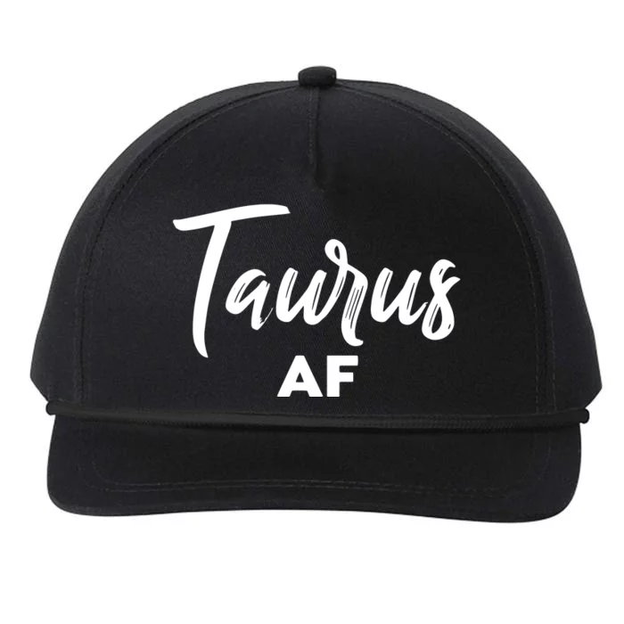 Taurus AF Taurus Astrology Zodiac Sign Taurus Birthday Snapback Five-Panel Rope Hat