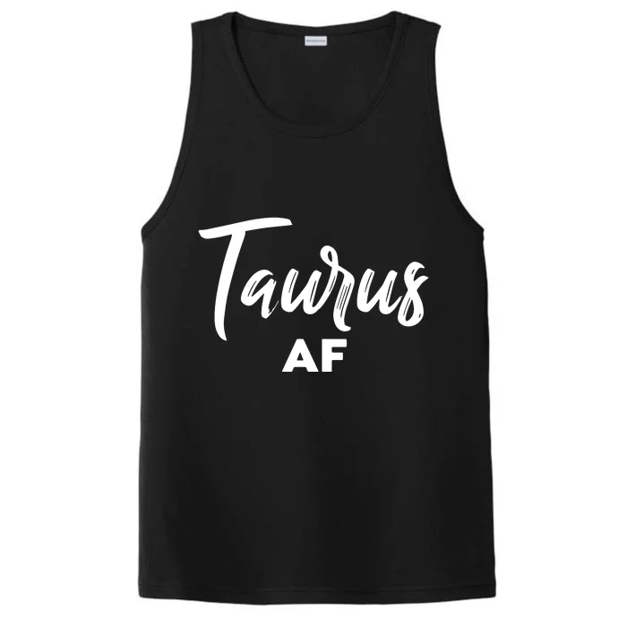 Taurus AF Taurus Astrology Zodiac Sign Taurus Birthday Performance Tank