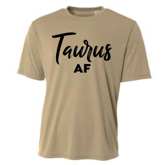 Taurus AF Taurus Astrology Zodiac Sign Taurus Birthday Cooling Performance Crew T-Shirt