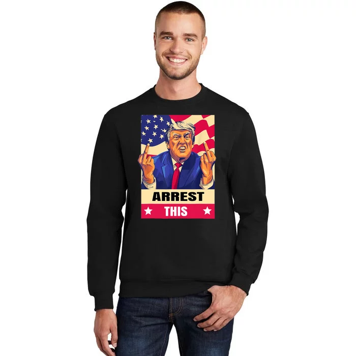 Trump Arrest This .Never Surrender. Fingers Pro Trump Sweatshirt