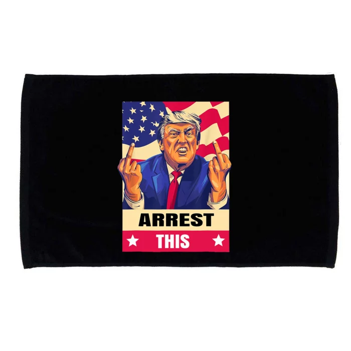 Trump Arrest This .Never Surrender. Fingers Pro Trump Microfiber Hand Towel