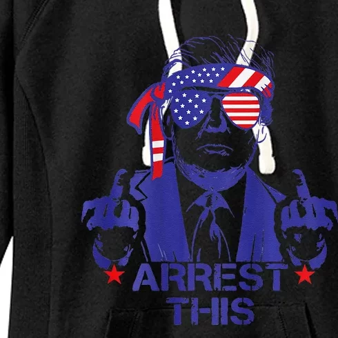 Trump Arrest This Funny Trump 2024 Convicted Felon Women's Fleece Hoodie