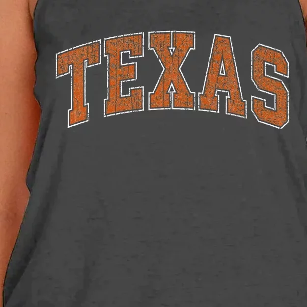 Texas Austin Text Style Souvenir Gift Women's Knotted Racerback Tank