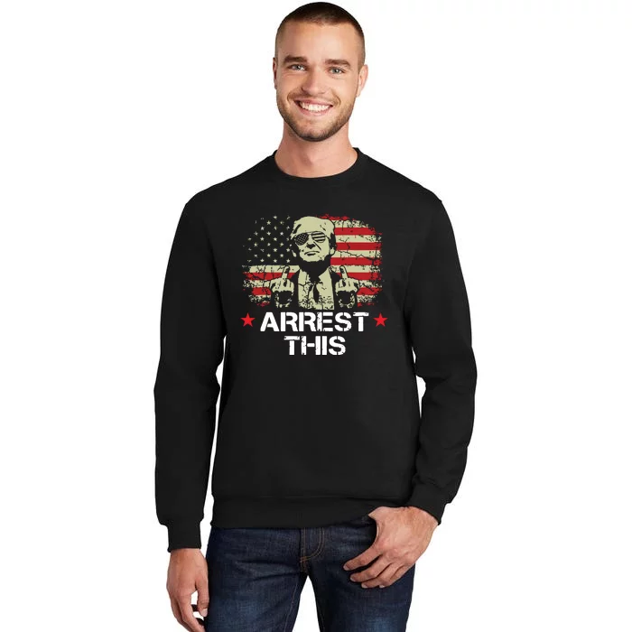 Trump Arrest This Funny Trump 2024 Convicted Felon Tall Sweatshirt