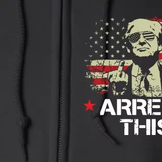 Trump Arrest This Funny Trump 2024 Convicted Felon Full Zip Hoodie