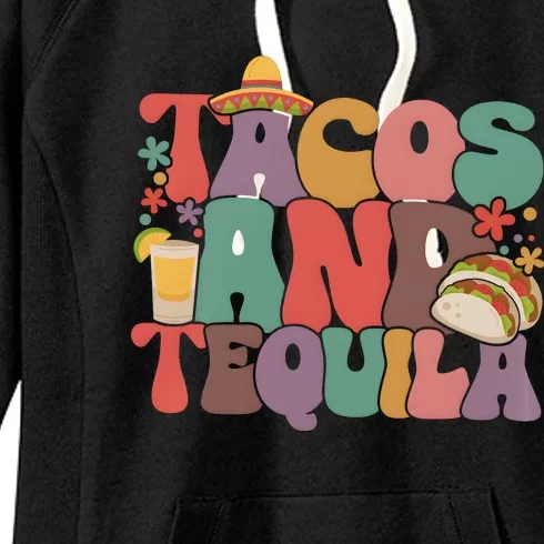 Tacos And Tequila Mexican Fiesta Women's Fleece Hoodie