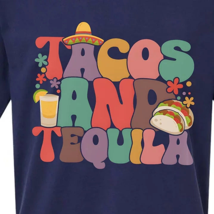 Tacos And Tequila Mexican Fiesta Sueded Cloud Jersey T-Shirt