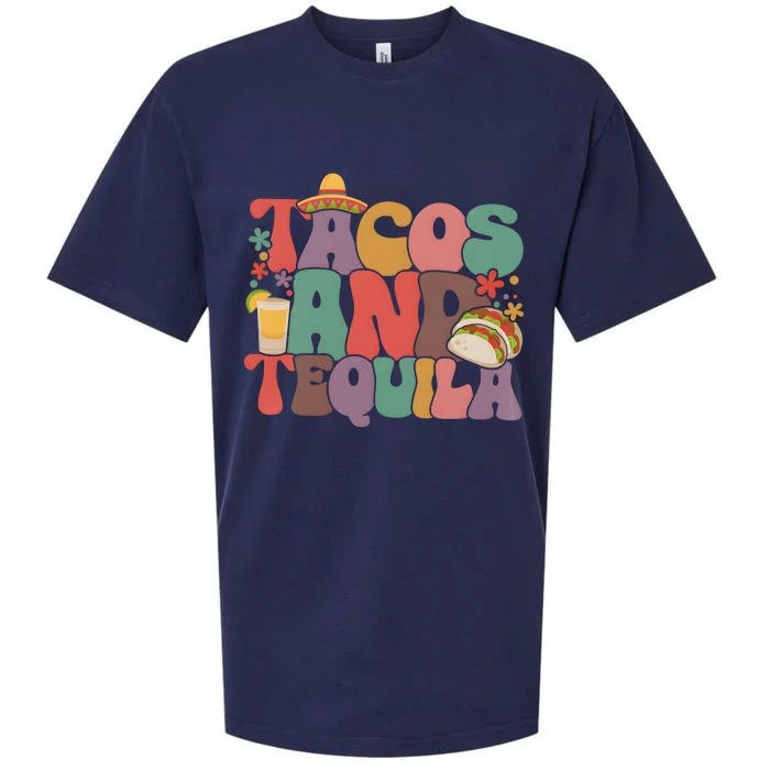 Tacos And Tequila Mexican Fiesta Sueded Cloud Jersey T-Shirt