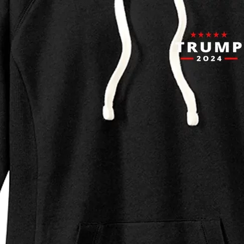 Trump Arrest This Funny Trump 2024 Front On The Back Women's Fleece Hoodie