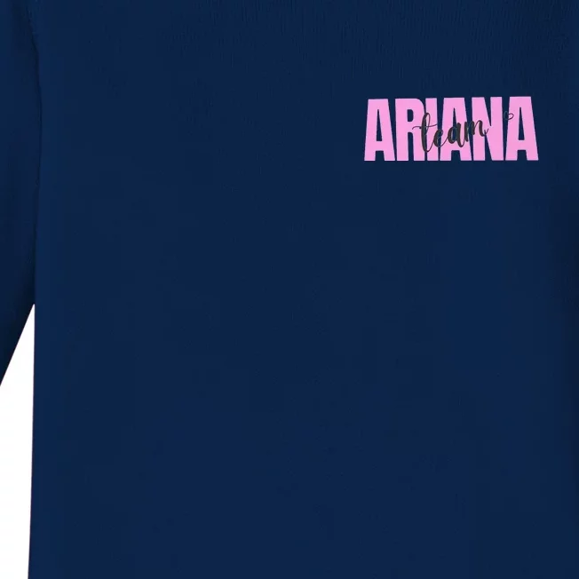 Team Ariana Front & Back Baby Long Sleeve Bodysuit