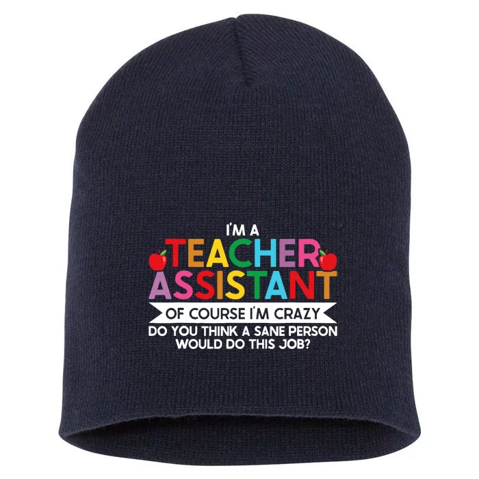 Teacher Assistant TeacherS Aide Paraprofessional Educator Short Acrylic Beanie