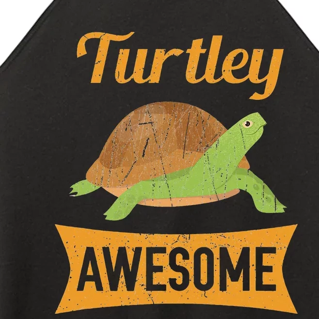 Turtley Awesome Turtle Women’s Perfect Tri Rocker Tank