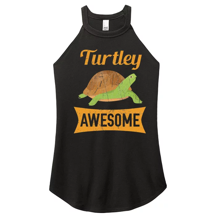 Turtley Awesome Turtle Women’s Perfect Tri Rocker Tank