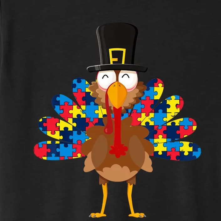 Turkeys Autism Thanksgiving Day Funny Gifts Boys Girls ChromaSoft Performance T-Shirt