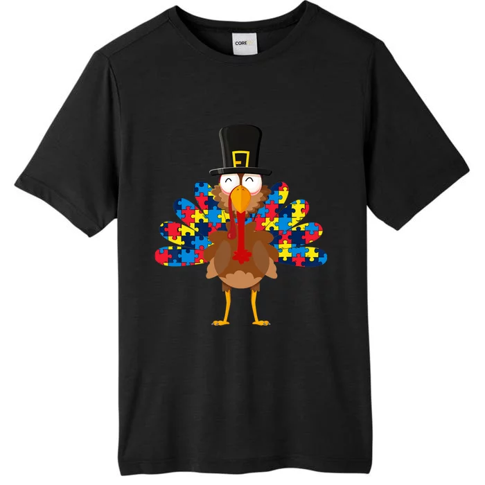 Turkeys Autism Thanksgiving Day Funny Gifts Boys Girls ChromaSoft Performance T-Shirt