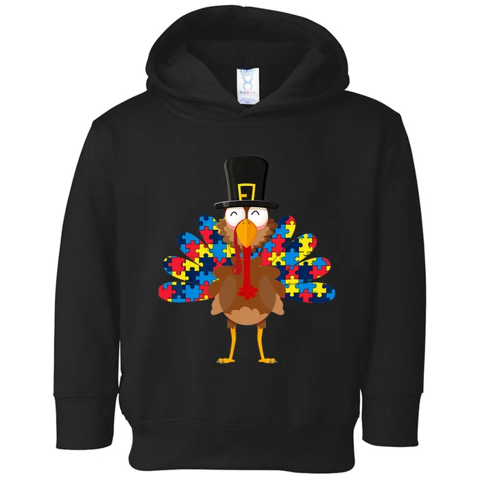 Turkeys Autism Thanksgiving Day Funny Gifts Boys Girls Toddler Hoodie