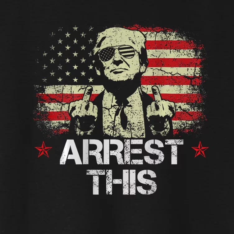 Trump Arrest This Funny Pro Trump 2024 Women's Crop Top Tee