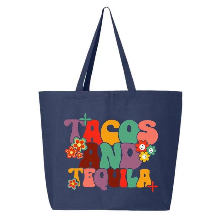 Tacos And Tequila Cinco De Mayo Groovy Mexican Drinking 25L Jumbo Tote