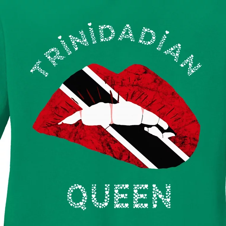 Trinidad And Tobago Trinidadian Queen Tobagonian Roots Ladies Long Sleeve Shirt