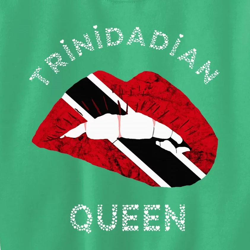 Trinidad And Tobago Trinidadian Queen Tobagonian Roots Kids Sweatshirt