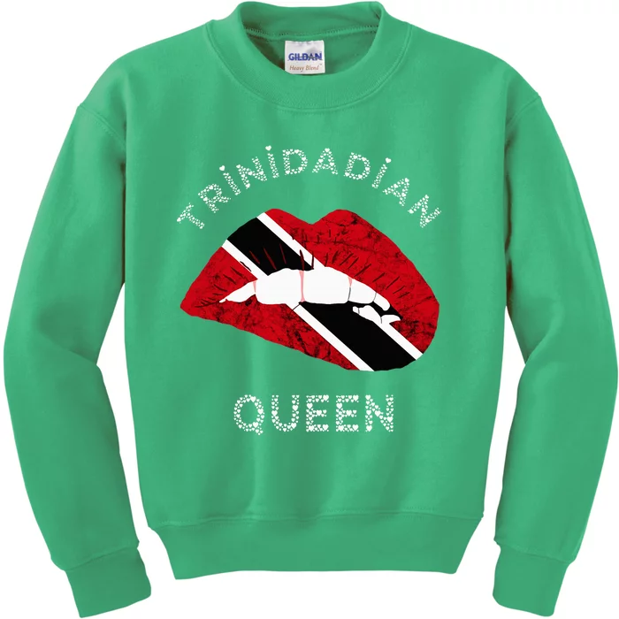 Trinidad And Tobago Trinidadian Queen Tobagonian Roots Kids Sweatshirt