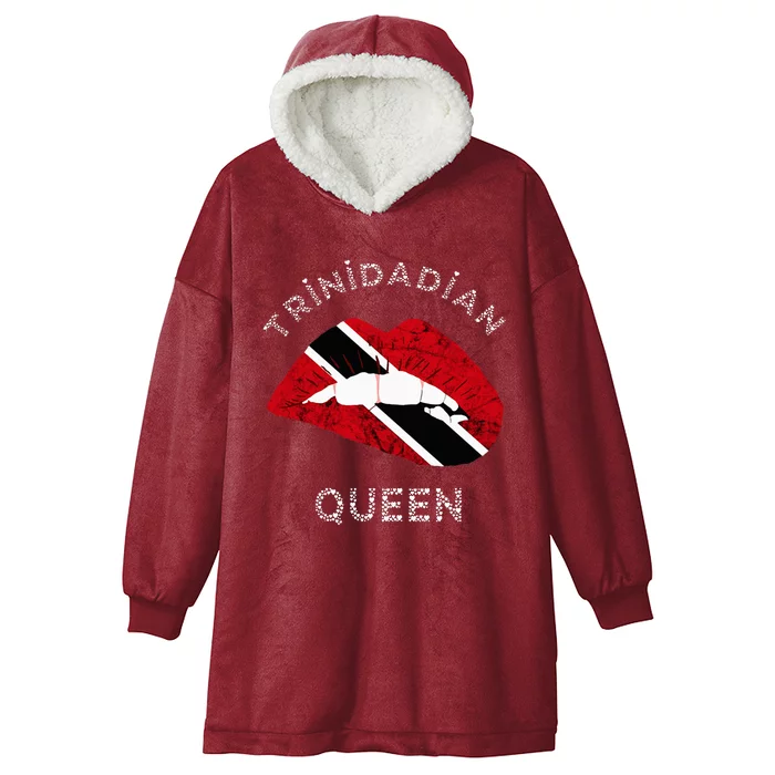 Trinidad And Tobago Trinidadian Queen Tobagonian Roots Hooded Wearable Blanket