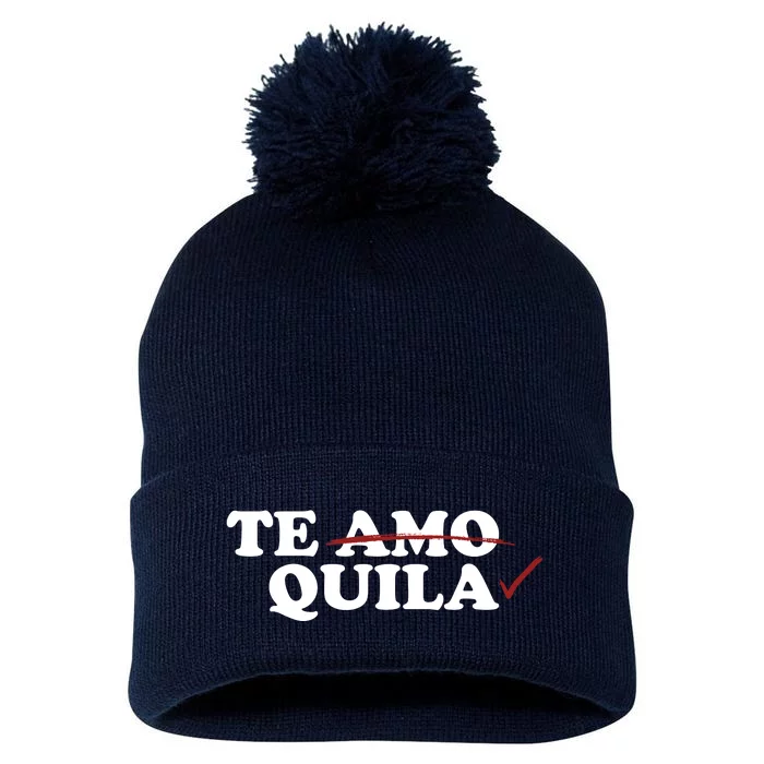 Te Amo Te Quila Funny Pom Pom 12in Knit Beanie