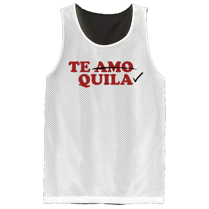 Te Amo Te Quila Funny Mesh Reversible Basketball Jersey Tank