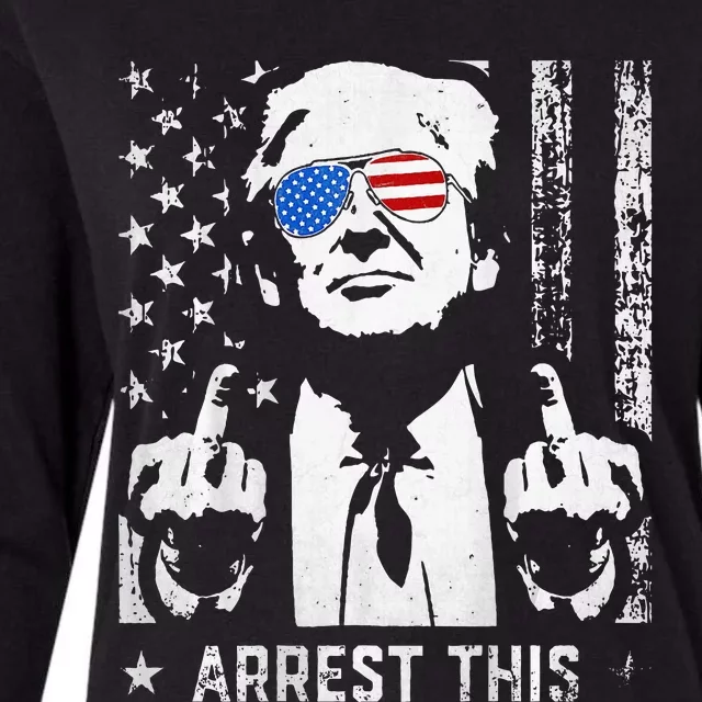 Trump Arrest This 2 Side Womens Cotton Relaxed Long Sleeve T-Shirt