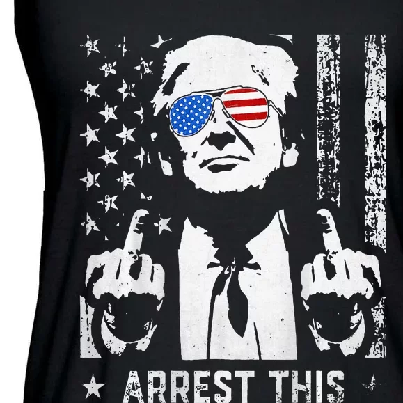 Trump Arrest This 2 Side Ladies Essential Flowy Tank